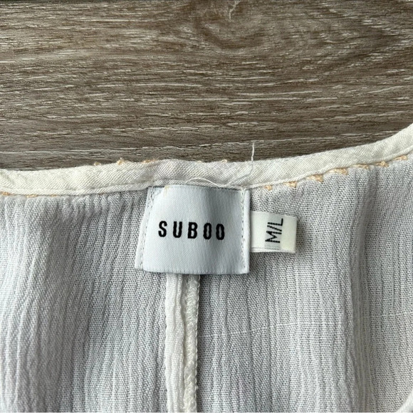 Australian Designer Suboo Embroidered Boho Blouse With Fringe - Picture 6 of 13